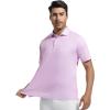 SAMERM Mens Golf Shirts Short Sleeve Dry Fit Performance Moisture Wicking Print Sport Polo Shirts for Men Casual(Pink Dots Golf Shirt)