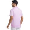 SAMERM Mens Golf Shirts Short Sleeve Dry Fit Performance Moisture Wicking Print Sport Polo Shirts for Men Casual(Pink Dots Golf Shirt)