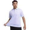 SAMERM Mens Golf Shirts Short Sleeve Dry Fit Performance Moisture Wicking Print Sport Polo Shirts for Men Casual(White Circle Golf Shirt)