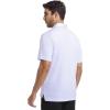 SAMERM Mens Golf Shirts Short Sleeve Dry Fit Performance Moisture Wicking Print Sport Polo Shirts for Men Casual(White Circle Golf Shirt)