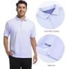 SAMERM Mens Golf Shirts Short Sleeve Dry Fit Performance Moisture Wicking Print Sport Polo Shirts for Men Casual(White Circle Golf Shirt)