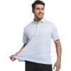 SAMERM Mens Golf Shirts Short Sleeve Dry Fit Performance Moisture Wicking Print Sport Polo Shirts for Men Casual(White U Golf Shirt)