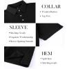 SAMERM Mens Knit Polo Shirts Short Sleeve Textured Casual Polo Shirt Fashion Stylish Lightweight Breathable T Shirt for Men(126black Golf Polo)