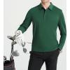 SAMERM Men’s Long Sleeve Golf Shirts Casual Polo Shirts for Men Performance Collar Shirts Workwear Office(Mens Polo Green)