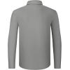 SAMERM Men’s Long Sleeve Golf Shirts Casual Polo Shirts for Men Performance Collar Shirts Workwear Office(Mens Polo Grey)