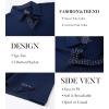SAMERM Men’s Long Sleeve Golf Shirts Casual Polo Shirts for Men Performance Collar Shirts Workwear Office(Mens Polo Navy)