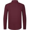 SAMERM Men’s Long Sleeve Golf Shirts Casual Polo Shirts for Men Performance Collar Shirts Workwear Office(Mens Polo Wine Red)