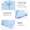 SAMERM Mens Zipper Golf Shirts Short Sleeve Casual Polo Shirts Moisture Wicking Solid Golf Shirt Fashion(Blue Polo Shirt)