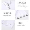 SAMERM Mens Zipper Golf Shirts Short Sleeve Casual Polo Shirts Moisture Wicking Solid Golf Shirt Fashion(White Polo Shirt)
