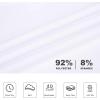 SAMERM Mens Zipper Golf Shirts Short Sleeve Casual Polo Shirts Moisture Wicking Solid Golf Shirt Fashion(White Polo Shirt)