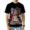 SAMERM Puerto Rico Shirt for Men Quick Dry Crop Top Printed Hispanic Heritage Month Boricua Rican Flag T-Shirt(Black)