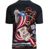 SAMERM Puerto Rico Shirt for Men Quick Dry Crop Top Printed Hispanic Heritage Month Boricua Rican Flag T-Shirt(Black)
