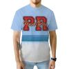 SAMERM Puerto Rico Shirt for Men Quick Dry Crop Top Printed Hispanic Heritage Month Boricua Rican Flag T-Shirt(Blue White)