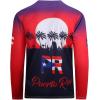 SAMERM Puerto Rico Shirt for Men Quick Dry Crop Top Printed Hispanic Heritage Month Boricua Rican Flag T-Shirt(Red Blue)