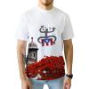 SAMERM Puerto Rico Shirt for Men Quick Dry Crop Top Printed Hispanic Heritage Month Boricua Rican Flag T-Shirt(Red Leaf)