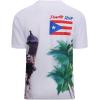 SAMERM Puerto Rico Shirt for Men Quick Dry Crop Top Printed Hispanic Heritage Month Boricua Rican Flag T-Shirt(White Tree)