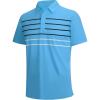 SAMERM Golf Shirts for Men Dry Fit Short Sleeve Mens Golf Shirt Performance Moisture Wicking Polo Shirts for Men(Blue Stripe Polo)