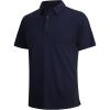 SAMERM Golf Shirts for Men Dry Fit Short Sleeve Mens Golf Shirt Performance Moisture Wicking Polo Shirts for Men(Navy Stripe Polo)