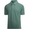 SAMERM Golf Shirts for Men Dry Fit Short Sleeve Mens Golf Shirt Performance Moisture Wicking Polo Shirts for Men(Solid Teal)