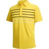 SAMERM Golf Shirts for Men Dry Fit Short Sleeve Mens Golf Shirt Striped Performance Moisture Wicking Polo Shirts for Men,Yellow L