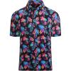 SAMERM Golf Shirts for Men Super Stretch Jacquard Dry Fit Golf Polo Moisture Wicking Short Sleeve Polo Shirts for Men(Black)