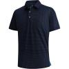 SAMERM Golf Shirts for Men Super Stretch Jacquard Dry Fit Golf Polo Moisture Wicking Short Sleeve Polo Shirts for Men(Black Golf Shirt)