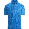 SAMERM Golf Shirts for Men Super Stretch Jacquard Dry Fit Golf Polo Moisture Wicking Short Sleeve Polo Shirts for Men(Blue)