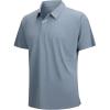 Grey Jacquard Golf Polo