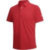 Red Jacquard Golf Polo