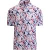 SAMERM Golf Shirts for Men Super Stretch Jacquard Dry Fit Golf Polo Moisture Wicking Short Sleeve Polo Shirts for Men(White)