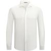 SAMERM Mens Dress Shirt Wrinkle Free Moisture Wicking 4-Way High Stretch Super Soft Casual Button Down Shirts(Stripe White)