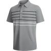 SAMERM Mens Golf Shirt Moisture Wicking Dry Fit Performance Sport Short Sleeve Striped Golf Polo Shirts for Men,Grey L
