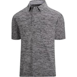 SAMERM Golf Shirts for Men Dry Fit Short Sleeve Mens Golf Shirt Performance Moisture Wicking Polo Shirts for Men(Black18)