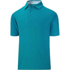 SAMERM Golf Shirts for Men Dry Fit Short Sleeve Mens Golf Shirt Performance Moisture Wicking Polo Shirts for Men(Blue2)