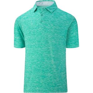 SAMERM Golf Shirts for Men Dry Fit Short Sleeve Mens Golf Shirt Performance Moisture Wicking Polo Shirts for Men(Green)