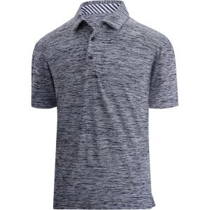 SAMERM Golf Shirts for Men Dry Fit Short Sleeve Mens Golf Shirt Performance Moisture Wicking Polo Shirts for Men(Navy Golf Polo)