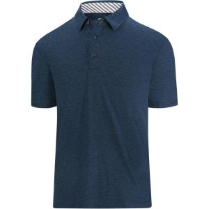 SAMERM Golf Shirts for Men Dry Fit Short Sleeve Mens Golf Shirt Performance Moisture Wicking Polo Shirts for Men(Navy7)