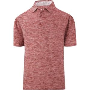 SAMERM Golf Shirts for Men Dry Fit Short Sleeve Mens Golf Shirt Performance Moisture Wicking Polo Shirts for Men(Red)