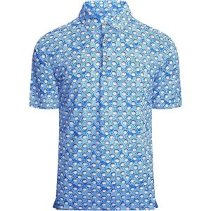 SAMERM Golf Shirts for Men Super Stretch Jacquard Dry Fit Golf Polo Moisture Wicking Short Sleeve Polo Shirts for Men(Blue Whitegolf)