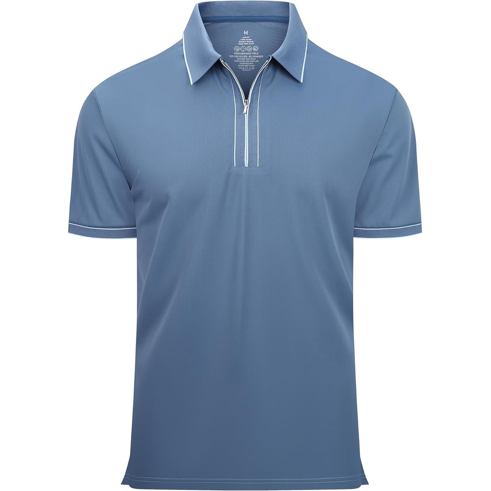image:imageSAMERM Mens Golf Shirts Short Sleeve Dry Fit Performance Moisture Wicking Print Sport Polo Shirts for Men CasualNavy Polo Shirt