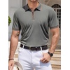 SAMERM Mens Golf Shirts Short Sleeve Dry Fit Performance Moisture Wicking Print Sport Polo Shirts for Men Casual(Green Polo Shirt)