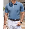 SAMERM Mens Golf Shirts Short Sleeve Dry Fit Performance Moisture Wicking Print Sport Polo Shirts for Men Casual(Navy Polo Shirt)
