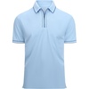 SAMERM Mens Golf Shirts Short Sleeve Dry Fit Performance Moisture Wicking Print Sport Polo Shirts for Men Casual(Blue Polo Shirt)