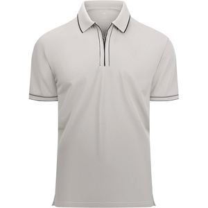 SAMERM Mens Golf Shirts Short Sleeve Dry Fit Performance Moisture Wicking Print Sport Polo Shirts for Men Casual(Grey Polo Shirt)