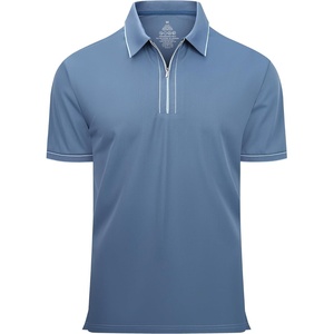 SAMERM Mens Golf Shirts Short Sleeve Dry Fit Performance Moisture Wicking Print Sport Polo Shirts for Men Casual(Navy Polo Shirt)