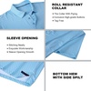 SAMERM Golf Shirts for Men Super Stretch Jacquard Dry Fit Golf Polo Moisture Wicking Short Sleeve Polo Shirts for Men(Aqua)