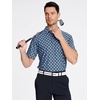 SAMERM Golf Shirts for Men Super Stretch Jacquard Dry Fit Golf Polo Moisture Wicking Short Sleeve Polo Shirts for Men(Black-b)