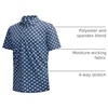 SAMERM Golf Shirts for Men Super Stretch Jacquard Dry Fit Golf Polo Moisture Wicking Short Sleeve Polo Shirts for Men(Black-b)