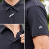 SAMERM Golf Shirts for Men Super Stretch Jacquard Dry Fit Golf Polo Moisture Wicking Short Sleeve Polo Shirts for Men(Black-d)