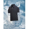 SAMERM Golf Shirts for Men Super Stretch Jacquard Dry Fit Golf Polo Moisture Wicking Short Sleeve Polo Shirts for Men(Black-d)